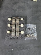 Set Vintage 1957 1964 Kluson Deluxe Tuner Row Replaced Buttons #2