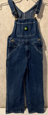 John Deer Kids Bibs Blue Jean Bibbed Overalls 100 Cotton Farm Logo 7
