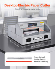 Electric Paper Cutter, 300W Heavy Duty Paper Cutter Machine 11.8 in / 330 mm Cu