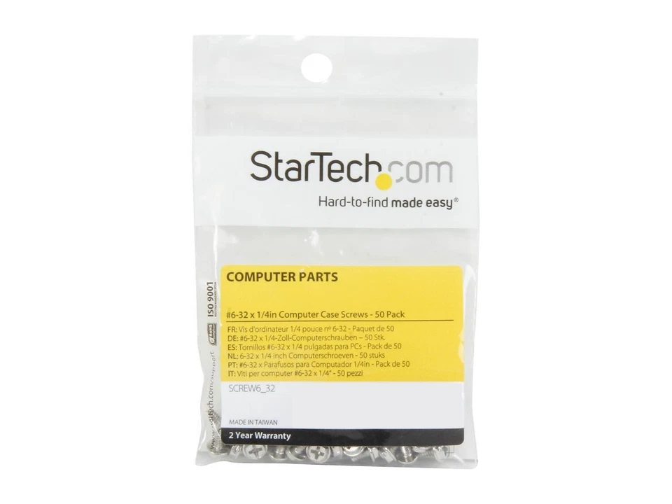 StarTech.com SCREW6_32 50Pk Tornillos de Montaje de PC de Repuesto Foto 3 de 3