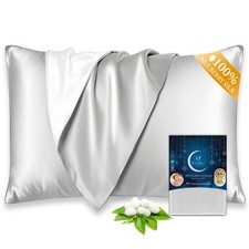 100 Mulberry Silk Pillowcase 22 Momme - Ultra Premium 6A Grade Silk Pillow C...