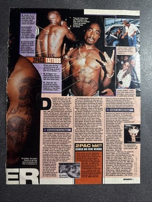 Bravo 2 Artikel 2PAC Vintage 90er Hip Hop Rap Zeitschrift