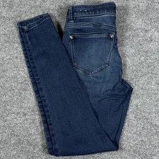 Wit & Wisdom Jeans Womens 0 Blue Dark Wash Skinny Stretch Denim Mid Rise Pants