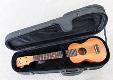 2001 G String Ukulele Co. Halawa Valley Hawaii Koa Long Neck Soprano Ukulele