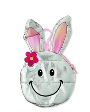 Bunny Ears Easter Smiley Face Coin Purse, Silver, by Way To Celebrate Hooks Bag