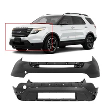 Front Bumper Cover Kit For Ford Explorer 2011-2015 XLT Sport, W/O Fog Holes