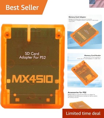 MX4SIO Orange SD Card Adapter   Reliable Memory Solution for PS2 Fat Console
