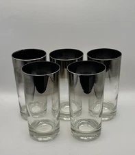 Set of 5 MCM Vintage Silver Ombre Highball Glasses – Mid Century Modern Barware
