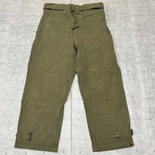 French Army M35 Motorcycle Pants 1940s Duck Fabric Metal Buttons Size XL