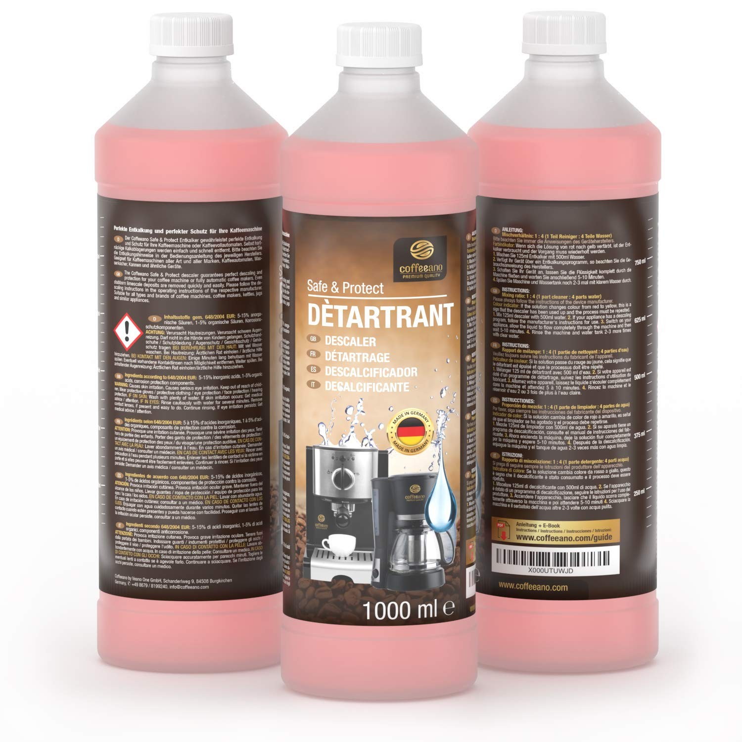 Détartrant machine café 1000ml compatible Tassimo Dolce Gusto - 2