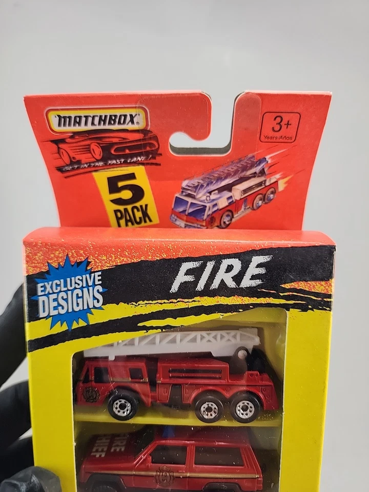 Matchbox Diecast Fire Services 5 Pack w/ Exclusive Designs #060032 - Image 3 of 4