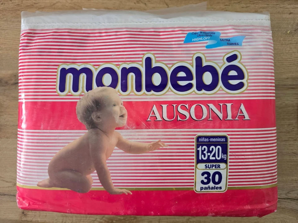 30 Vintage monbené Ausonia 5 MÄDCHEN alte Windeln Windel Reborn Folien Plastik - Bild 1 von 2