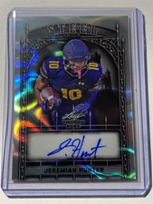 JEREMIAH HUNTER huskies 2024 Leaf Trinity Steel Iron Lava Silver AUTO 4/6 (U2)