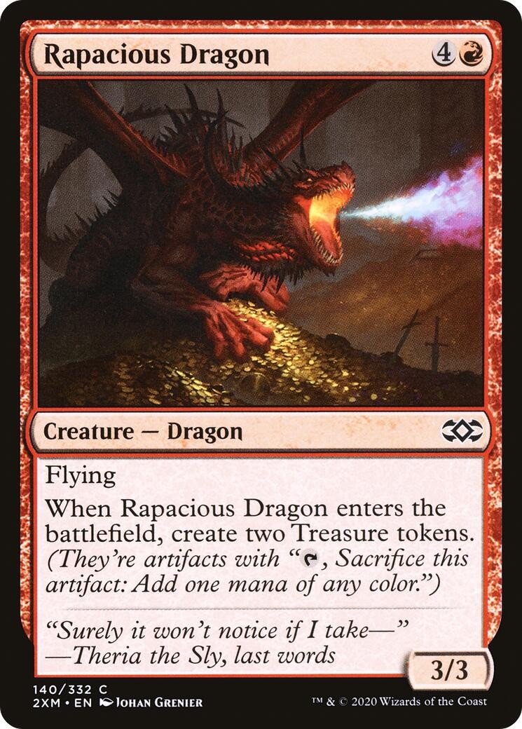 Rapacious Dragon [2XM - 140] Common NM Double Masters