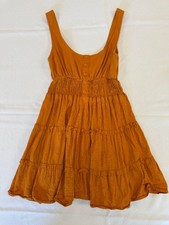 Urban Outfitters Hailey Tiered Mini Dress Orange Size S