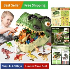 Dinosaur Toys for Kids 3-5,45PCS Realistic Jurassic Dinosaurs Figures with Eg...