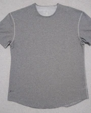 BYLT Drop Cut Striped Lux Short Sleeve T-Shirt Mens XL Black Gray 44"