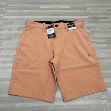 Hurley Flex Terrain Hybrid Walk 9" Chino Shorts Mens Size 28 Martian Rusts 60