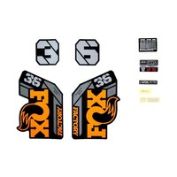"Fox Fork 36 Decal Kit: F-S 26\" Orange Logo Matte Black 2021"