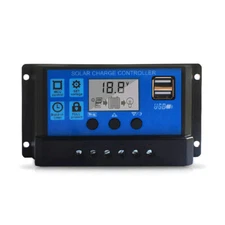 30A Solar Panel Charge Controller Regulator 12V/24V Auto Focus Tracking Dual USB