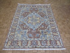 8'1 x 10'3 Hand Knotted Transitional Brown Serapi Heriz Oriental Rug G6984