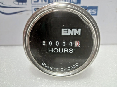 Quartz ENM T50A479 Panel Hourmeter 24V 50/60Hz 2.31 In Round 0-99999 3PCs In Lot