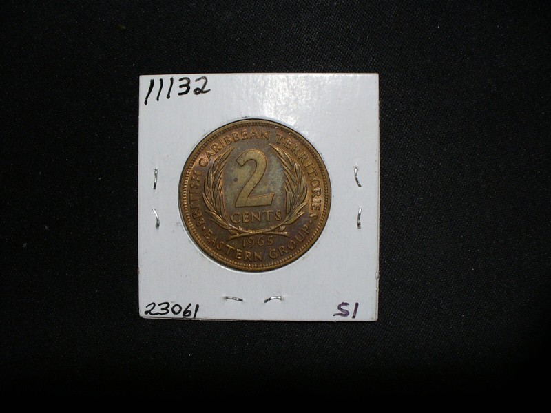 East Caribbean States 1965 2 Cents Uncirculated Bronze Coin