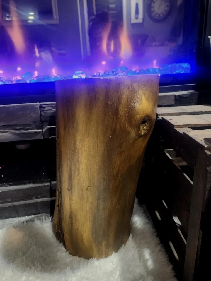 Tree Stump Stool, Natural Edge Side Table End Table - Image 4 of 4