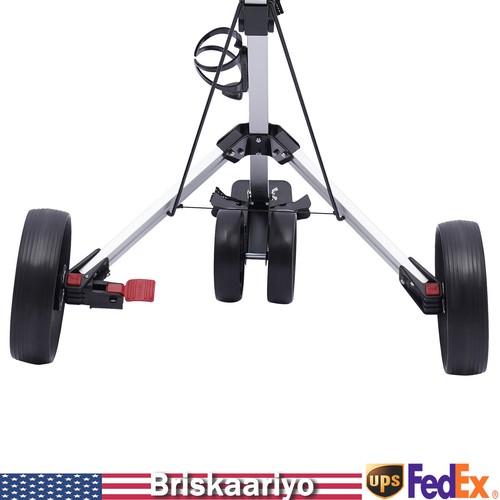 Foldable 3 Wheel Push Pull Golf Club Cart Trolley w/ Scoreboard & Foot Brake New - Picture 19 of 20