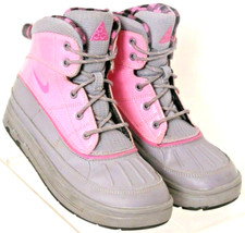 Nike 524877-002 Woodside 2 High Pink Shell Toe Duck Boots Shoes Youth Girls US 3