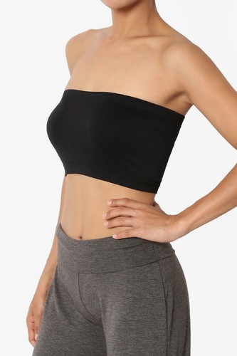 TheMogan Seamless Bandeau Bra Top Strapless Nylon/Spandex Stretch Bralette - Picture 4 of 119