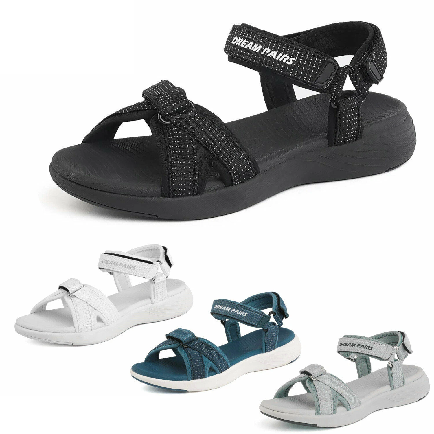 DREAM PAIRS Women Athletic Sport Sandals Outdoor Hiking Sandals EVA Shoes