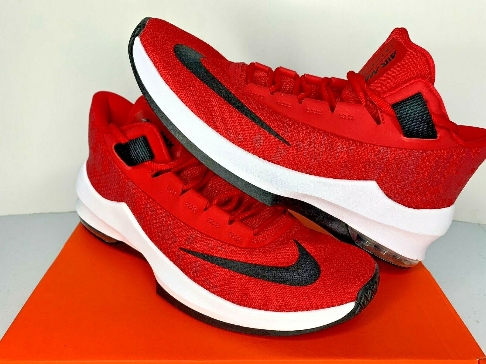 NEW Size MEN Nike Air Max Infuriate Mid Basketball Shoes Red