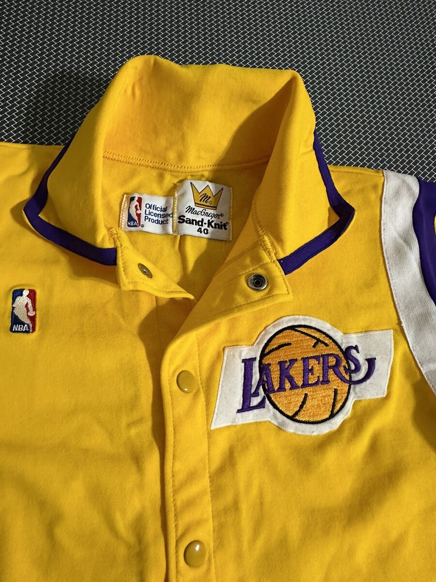 RARE 80s Vintage Los Angeles Lakers Sand-Knit Warm Up Jacket RARE 80s Vintage Los Angeles Lakers Sand-Knit Warm Up Jacket