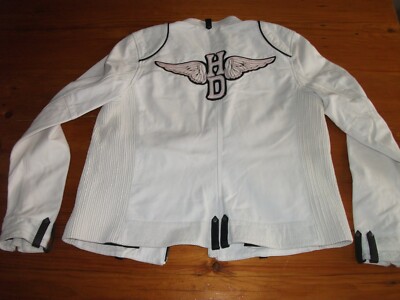 Harley Davidson Womens White Leather Jacket | eBay