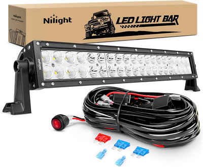 ZH017 22Inch 120W Spot Flood Combo Bar Led off Road Lights with 16AWG Wiring Har