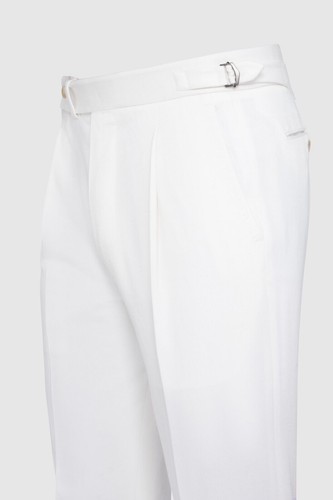 Pantalon Flanelle Stile Latino - Laine Marron - Taille EU 50 (US 40) - Neuf Avec étiquettes