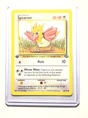 SPEAROW - 62/64 - 1st Edition Jungle - Common - Pokemon Card - NM | eBay