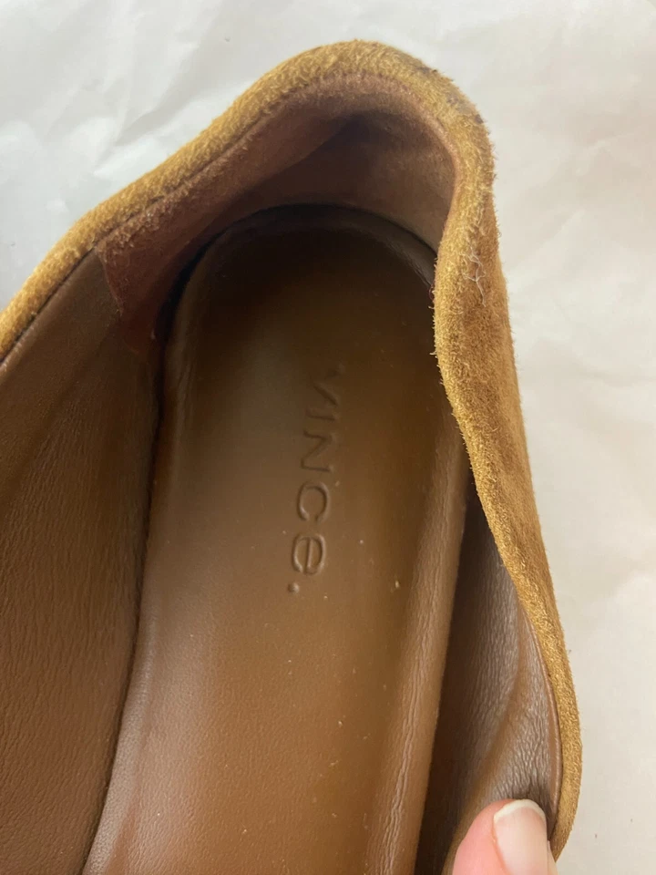 Vince Vero Cuoio Womens Suede Loafer Tan US Size 7M Slip On Casual Shoe - Image 3 of 4