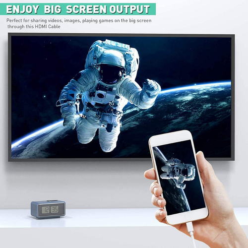 HDMI Mirroring Cable Digital Phone to TV HDTV Adapter For iPhone 12 XR 8 7 iPad - Picture 7 of 16
