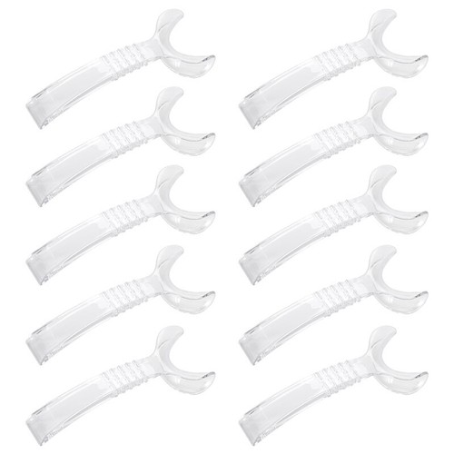10Pcs Dental Intraoral Cheek Lip Retractor T-Shape Mouth Opener Clear Small-Size - Picture 1 of 6