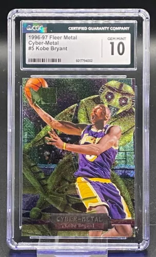 1996-97 FLEER METAL CYBER-METAL KOBE BRYANT LAKERS GRADED CGC 10
