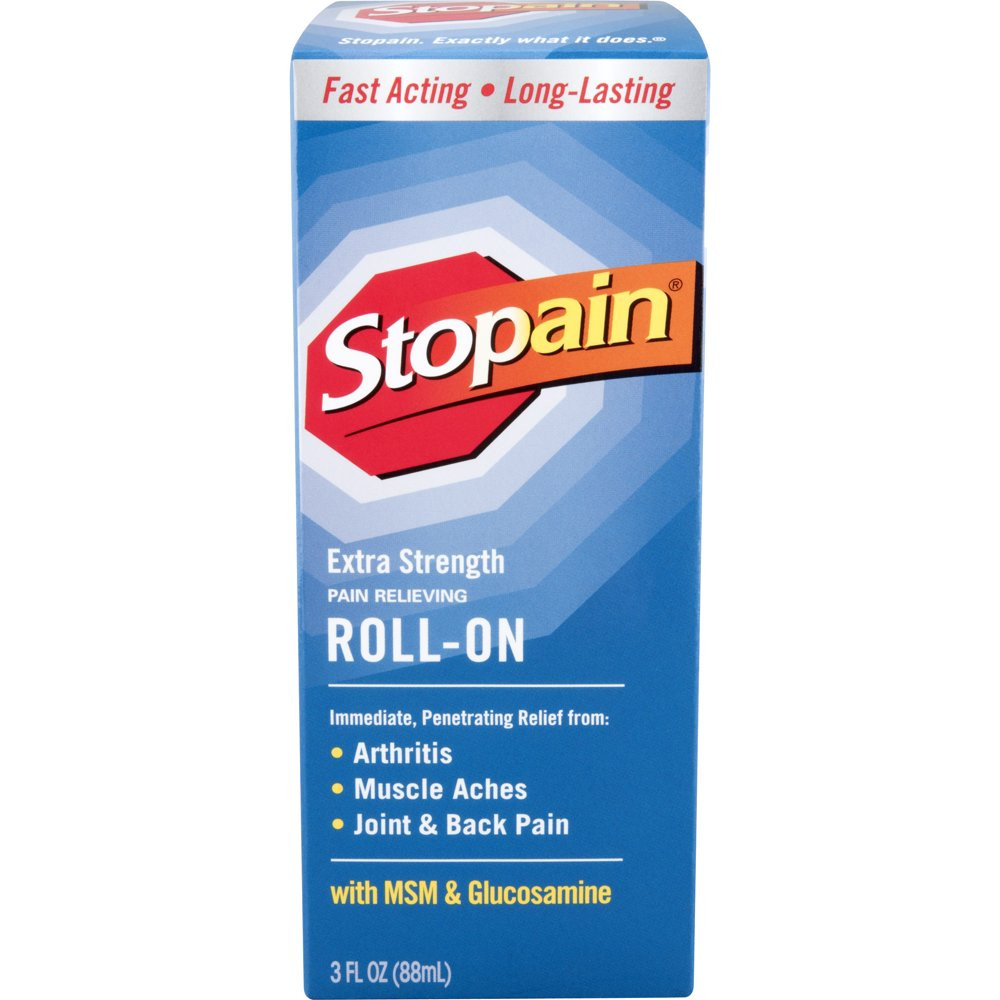 Stopain Extra Strength Pain Relieving Roll-On 3 Oz