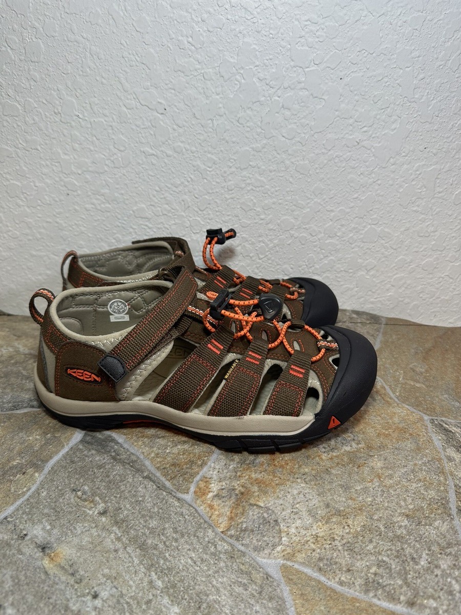 Keen Black Sport Sandals with Orange Accents Keen Kids Sandals For Boys in Boys main image 2