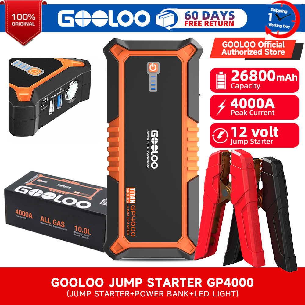 GOOLOO 4000 Amp Jump Starter GT4000S 100W TwoWay, 45 OFF