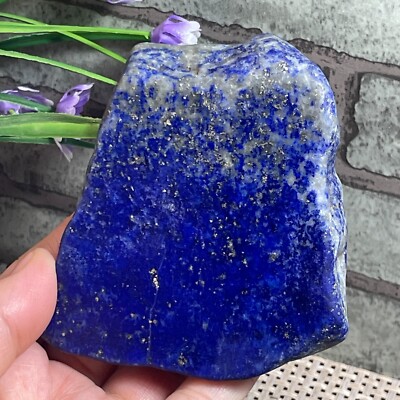 336g Lapis Lazuli stone Raw stone roug Polished Rock Original Specimen slab F100