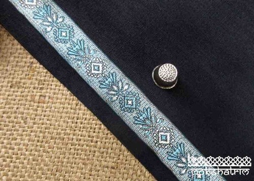 Indian Ethnic Flower Floral Diamond Gold Metallic Jacquard Ribbon MA1932 - Picture 10 of 22