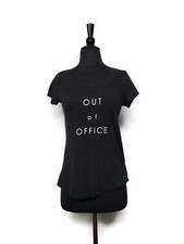 Banana Republic Short Sleeve Round Neck Black Graphic Tee Size S