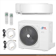 Cooper & Hunter Mini Split Air Conditioner Heat Pump 2 Zone 18000 24000 Btu