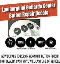 Fits Lamborghini Gallardo Murcielago E Gear Center Control Button Repair Decals